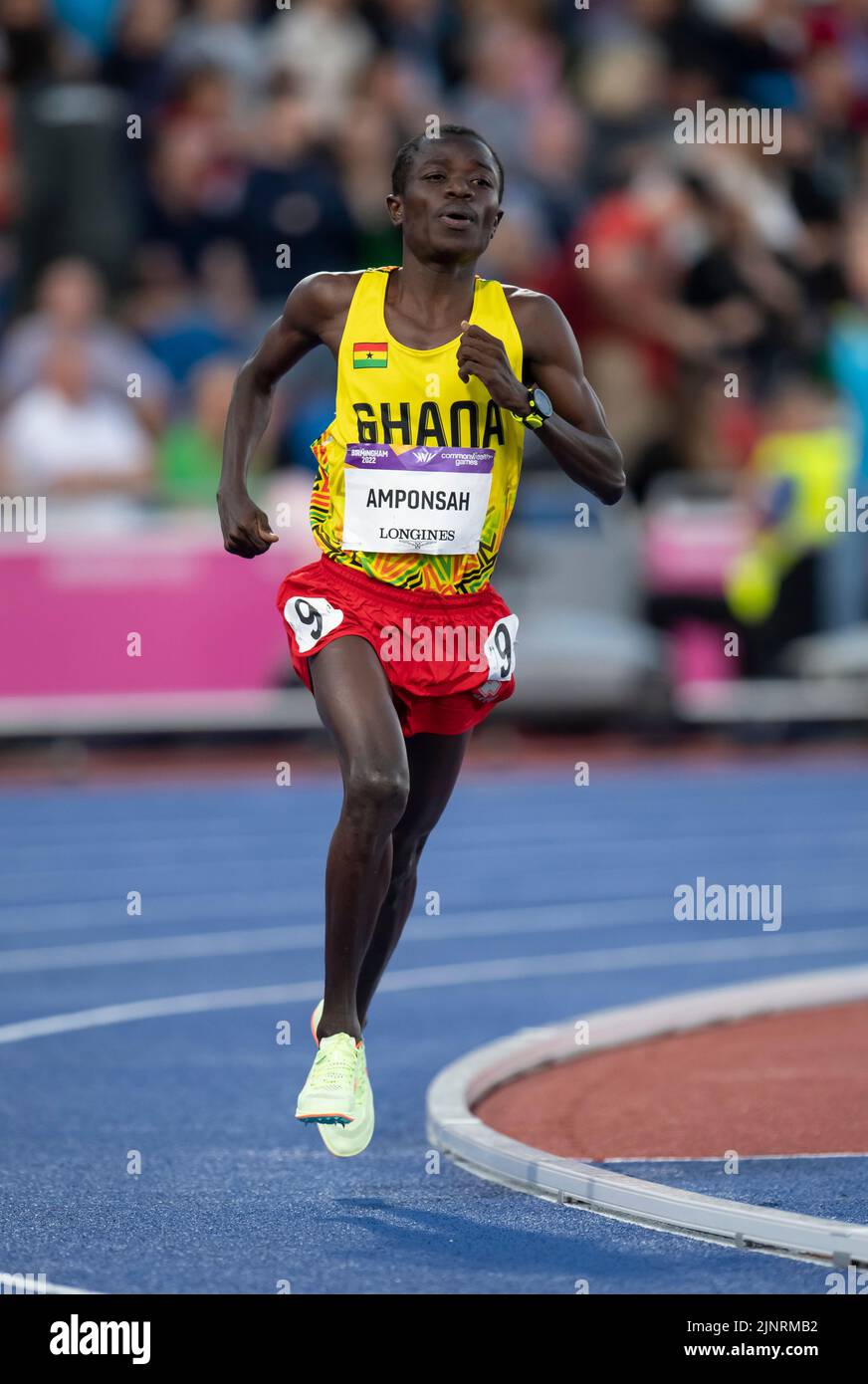 William Amponsah of Ghana competing in the men’s 5000m final start at ...