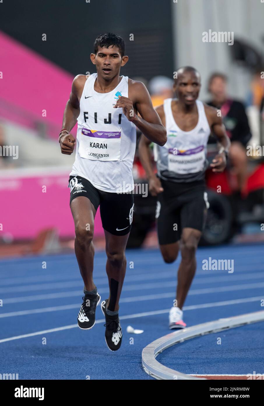 Yeshnil Karan of Fiji competing in the men’s 5000m final start at the ...