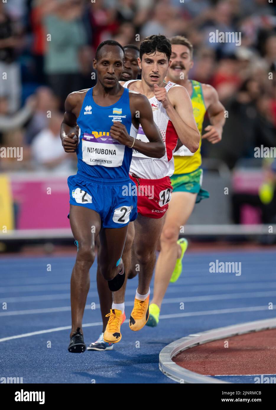 Yves Nimubona of Rwanda competing in the men’s 5000m final start at the ...