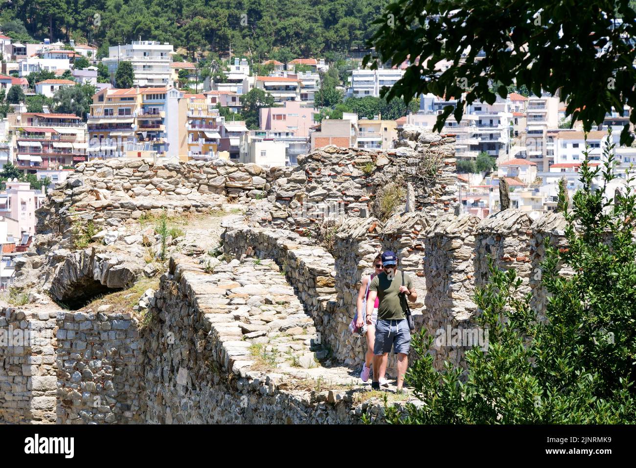 Tourists visitors walking fortress ramparts hi-res stock photography ...