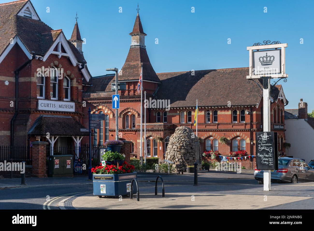 Alton Assembly Rooms and Curtis Museum in Alton town centre, Hampshire, England, UK Stock Photo