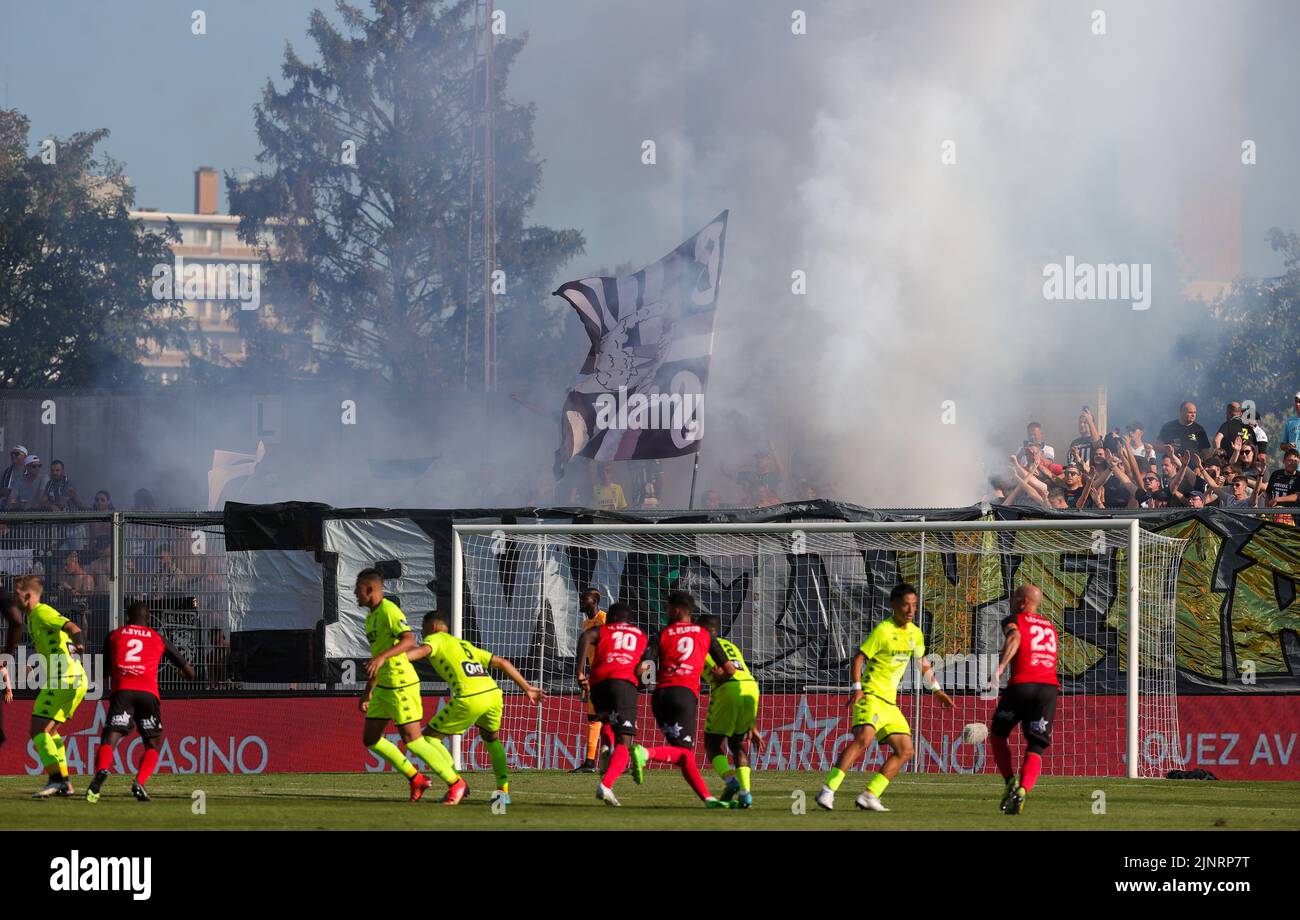 Illustration picture shows a soccer match between RFC Seraing and Sporting Charleroi, Saturday 13 August 2022 in Seraing, on day 4 of the 2022-2023 'Jupiler Pro League' first division of the Belgian championship. BELGA PHOTO VIRGINIE LEFOUR Stock Photo