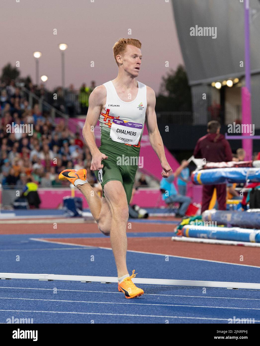 Alastair Chalmers of Guernsey competing in the men’s 400m hurdles final