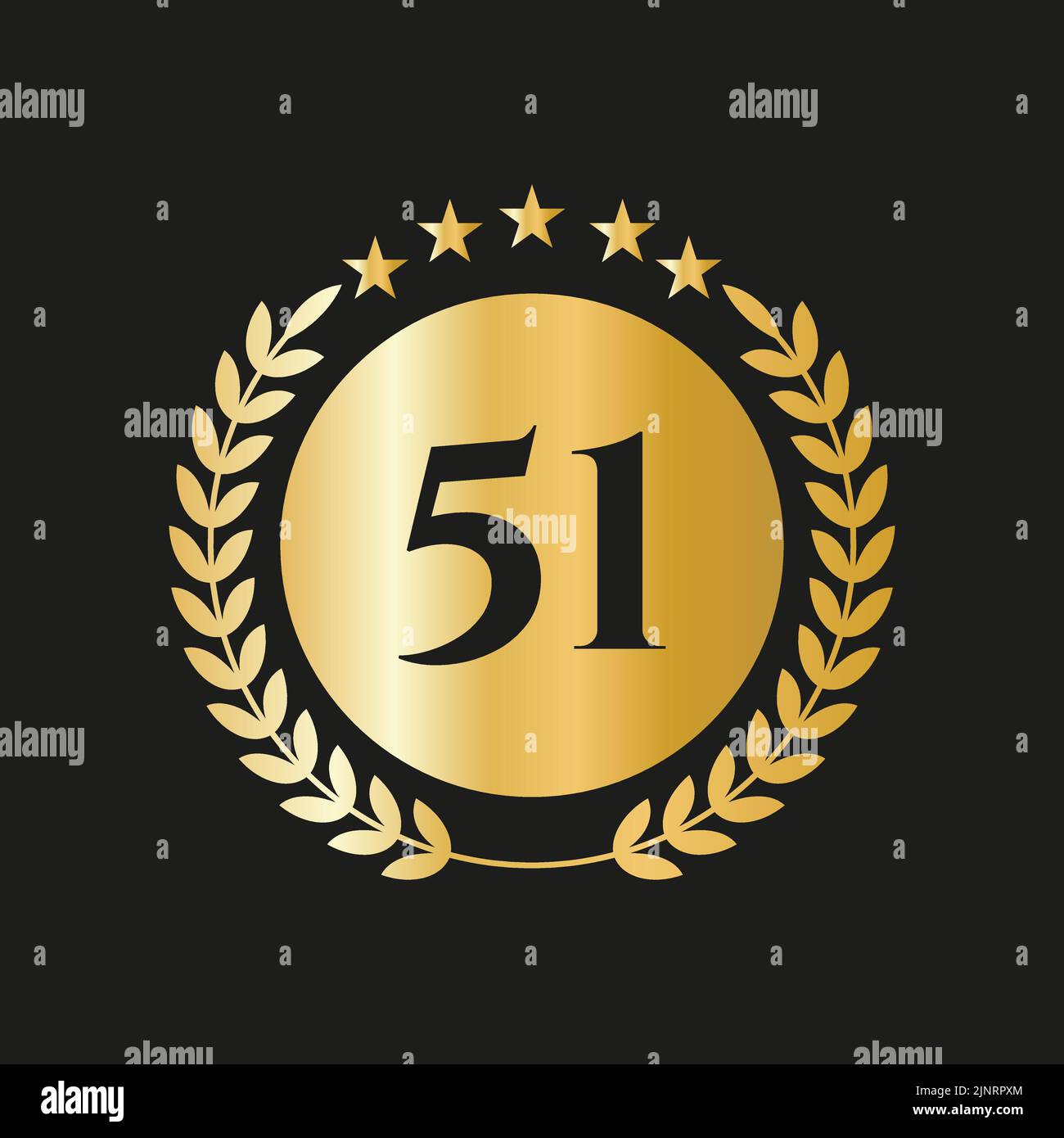 51 Years Anniversary Celebration Icon Vector Logo Design Template With ...