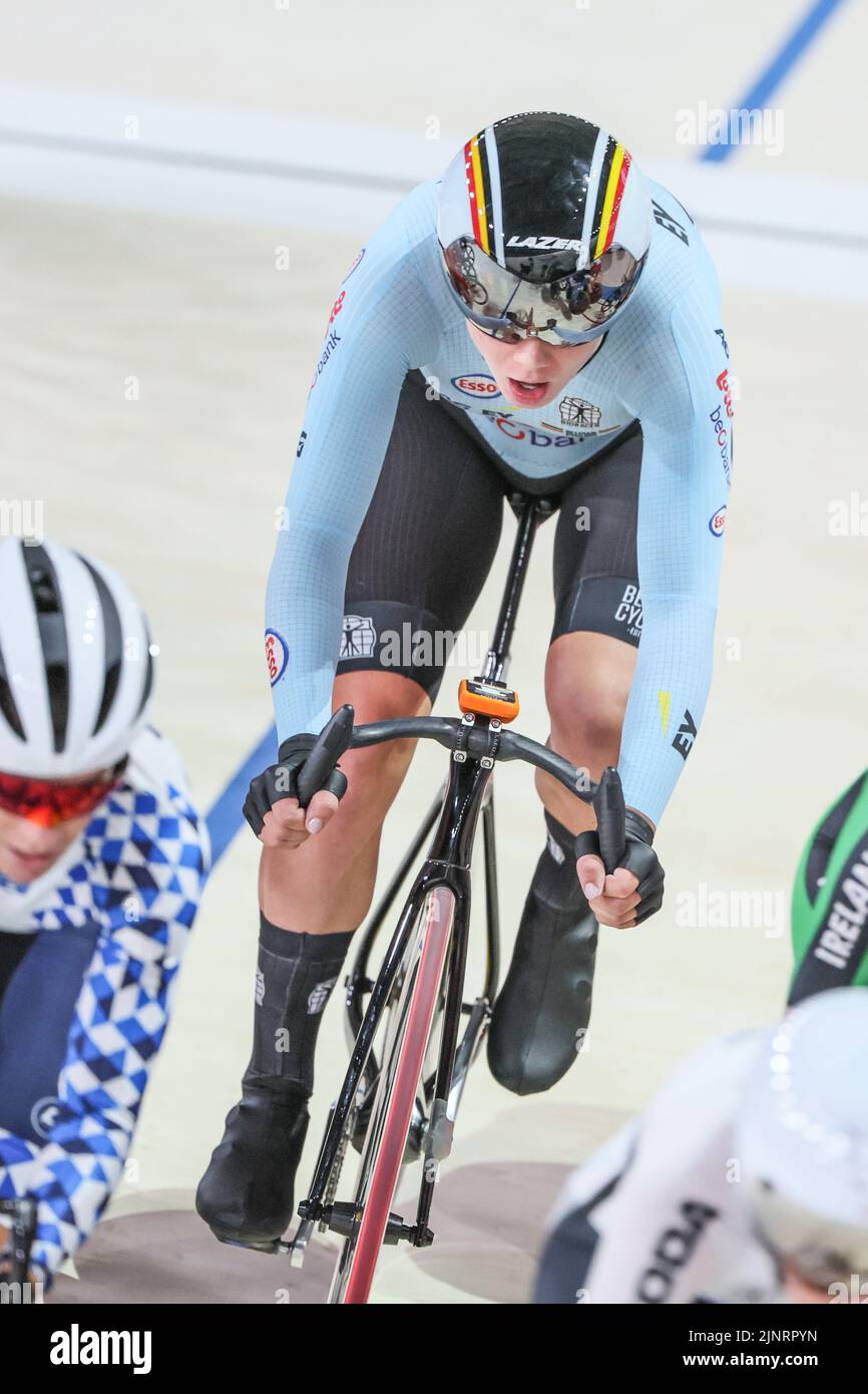 Belgian cyclist Lotte Kopecky pictured during the Women's elimination ...