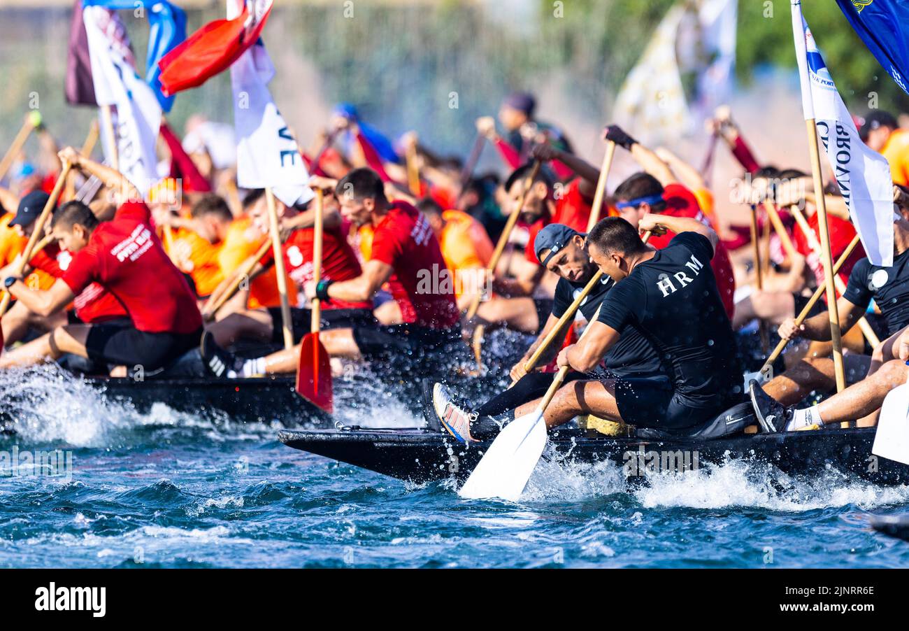 Start of the 25th Neretva Boat Marathon in Metkovic, Croatia on 13 ...