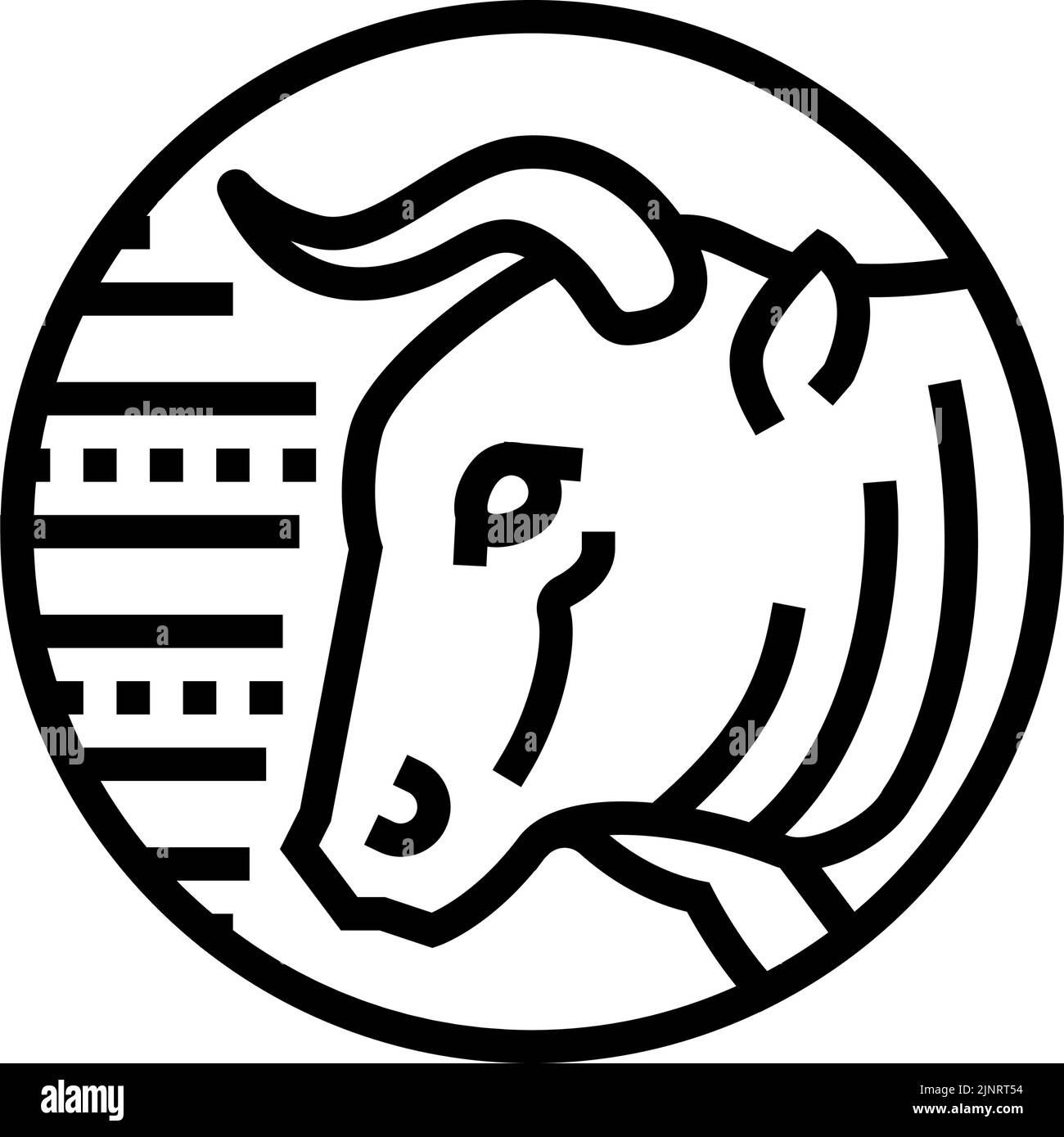 bull zodiac line icon vector illustration Stock Vector Image & Art - Alamy