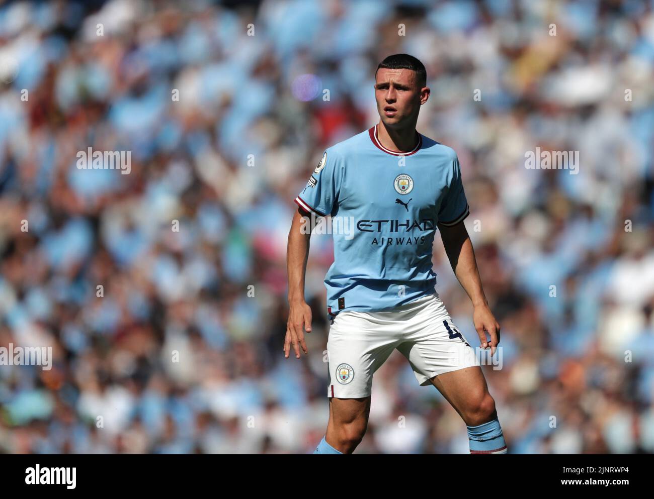 City Stadium, Manchester, UK. 13th Aug, 2022. Premier League football, Manchester City versus Bournemouth FC; Phil Foden of Manchester City Credit: Action Plus Sports/Alamy Live News Stock Photo