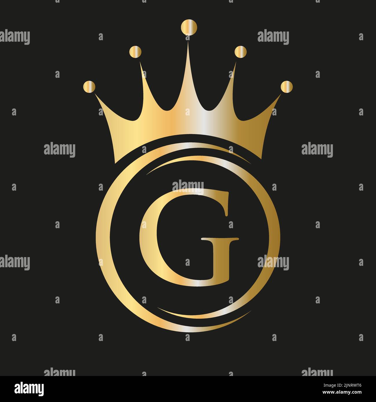 Letter G Crown Logo. Royal Crown Logo for Spa, Yoga, Beauty, Fashion ...