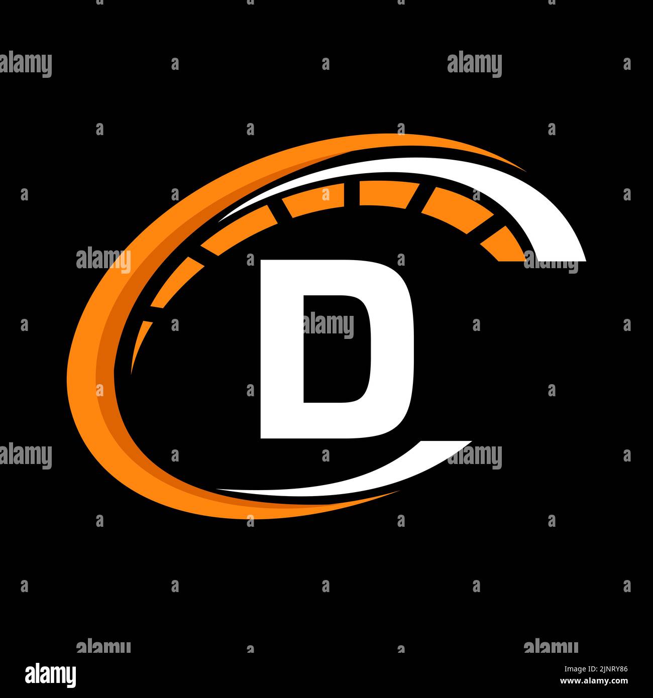 Sport Car Logo On Letter D Speed Concept. Car Automotive Template For ...