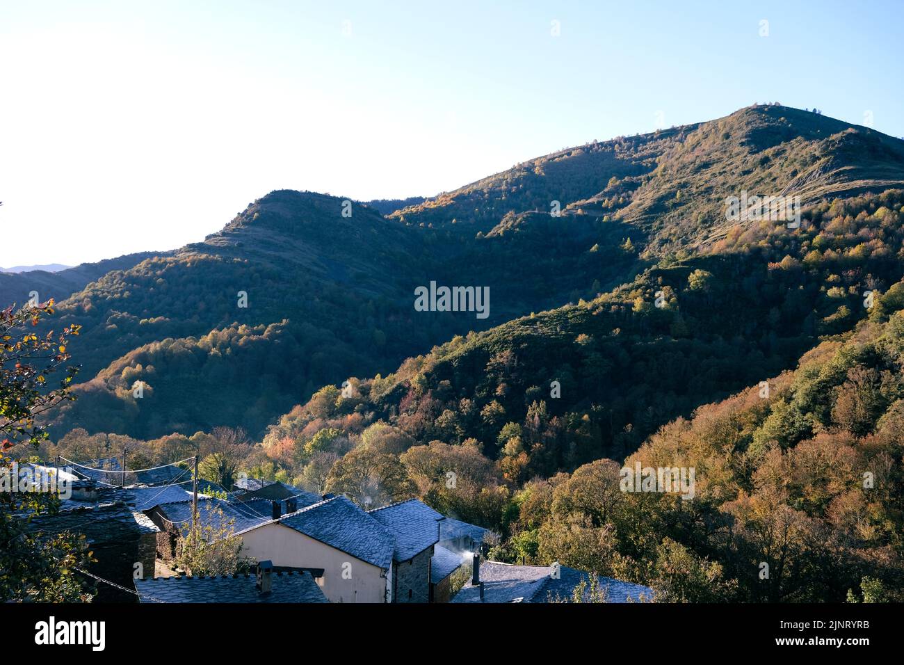 Small village of Paderne in the mountains of Serra do Courel, Galicia, Spain Stock Photo