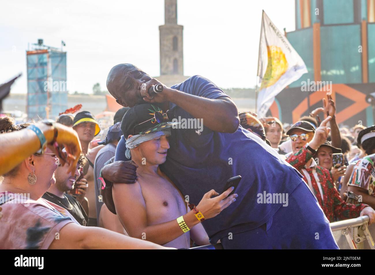 Boomtown, Winchester, UK Saturday 13 August 2022 De La Soul play Grand Central at Boomtown 2022 Credit: Denise Laura Baker/Alamy Live News Credit: Denise Laura Baker/Alamy Live News Stock Photo