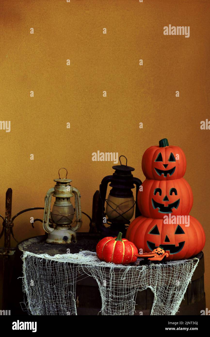 Street Halloween decorations Stock Photo Alamy