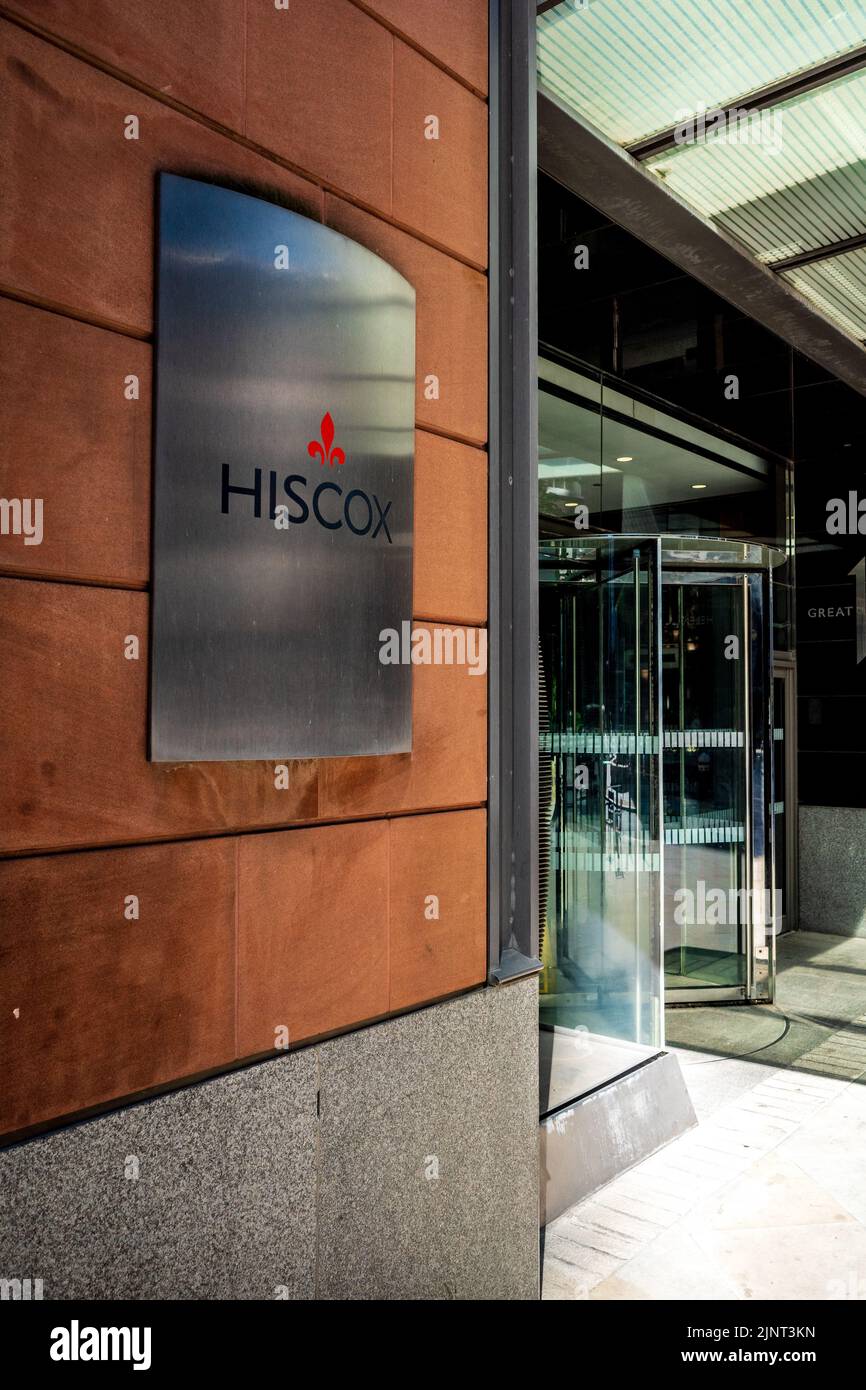 Hiscox Insurance London offices at 1 Great St Helen’s in the City of London financial district - Hiscox London Market and Hiscox Re Stock Photo