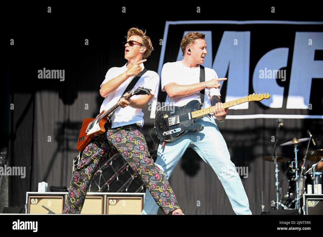McFly Performing at Doncaster Racecourse , Uk , 13.08.2022 Stock Photo