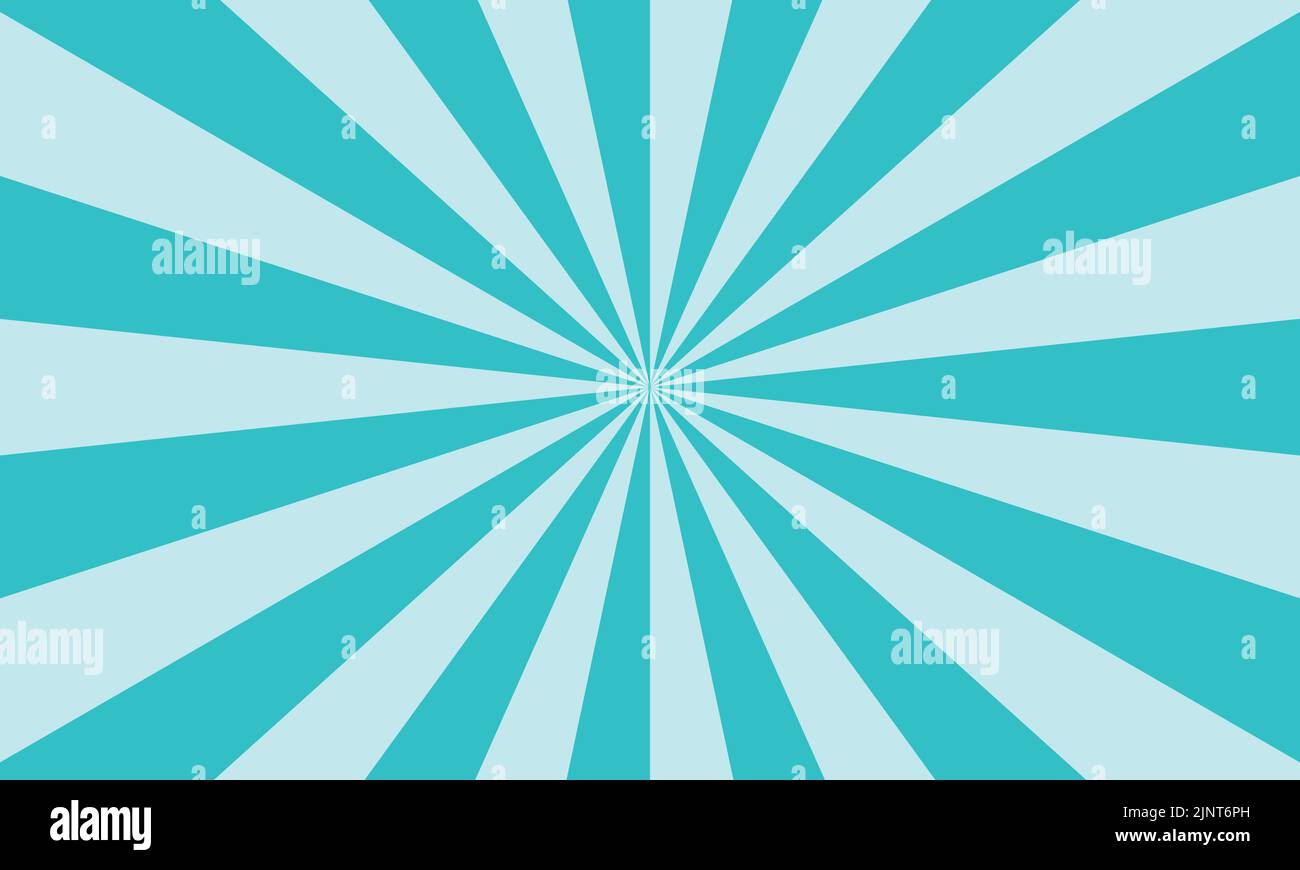 Green and White sunburst pattern. Vector illustration. Abstract retro background. Stock Vector