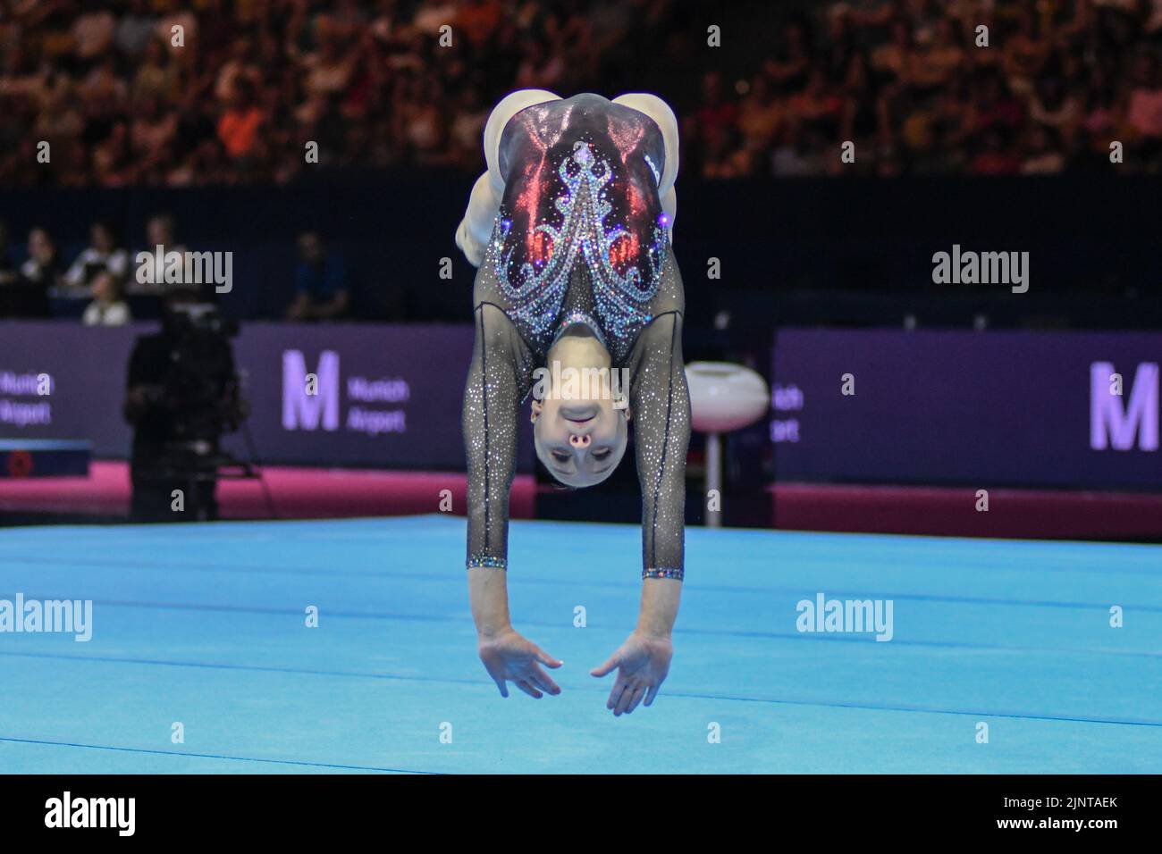 Martina Maggio (Italy, gold medal). European Championships Munich 2022: Artistic Gymnastics, Women's Team Finals Stock Photo