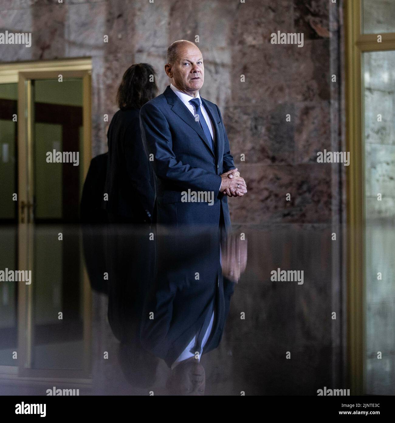 Olaf Scholz (SPD), Federal Chancellor, taken as part of the Petersberg ...