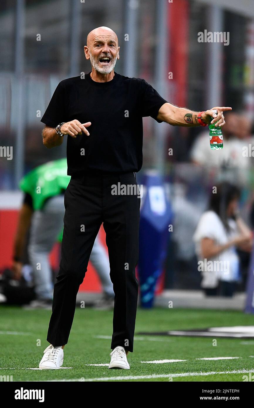 Milan, Italy. 13 August 2022. during the Serie A football match between AC Milan and Udinese Calcio. Credit: Nicolò Campo/Alamy Live News Stock Photo