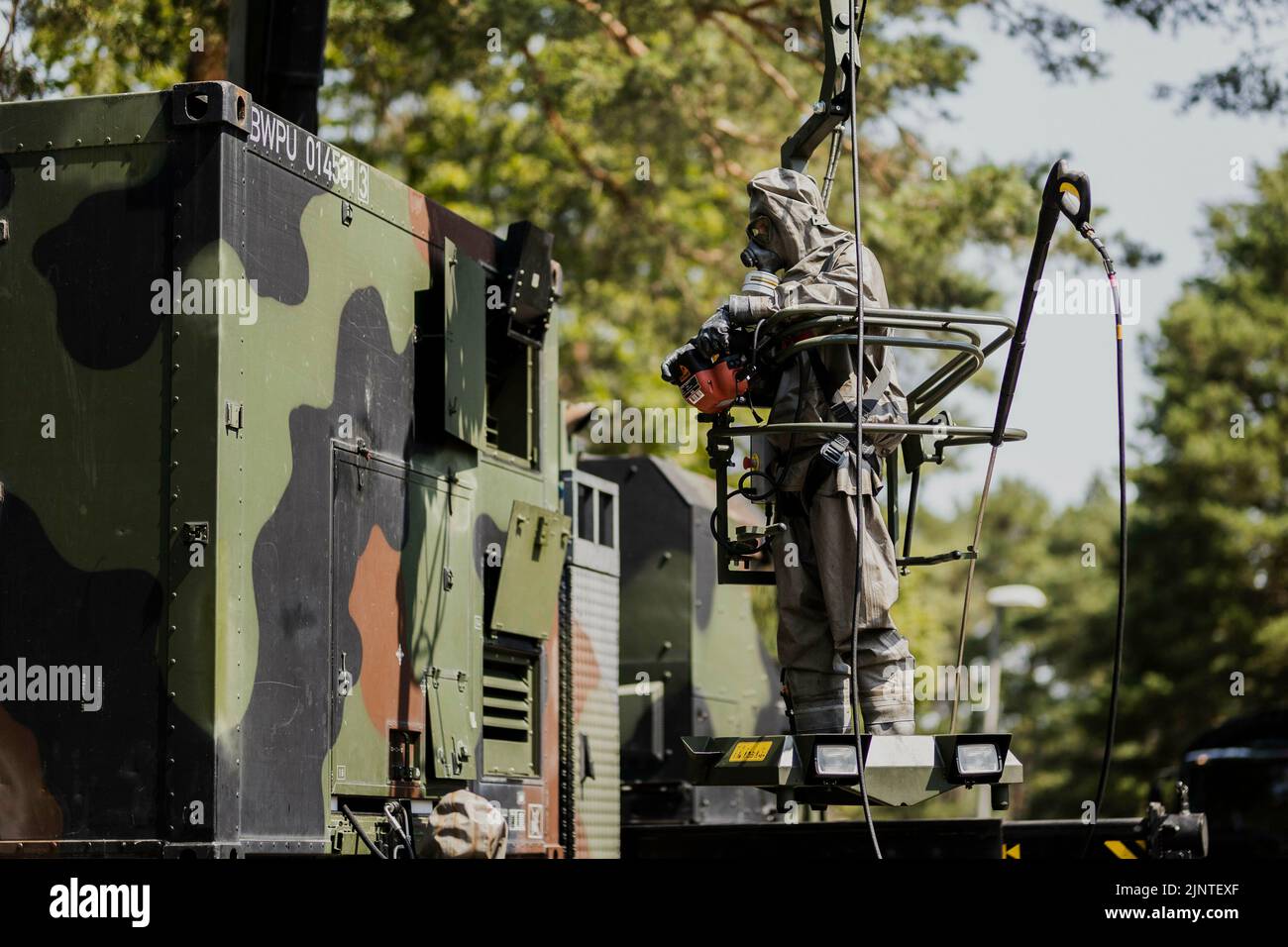 Straussberg, Deutschland. 20th July, 2022. Soldiers from NBC Defense