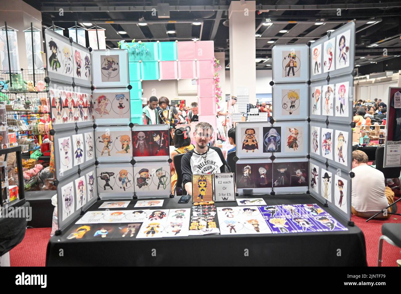 Hundreds of stands and live performances, participants dressed as Anime