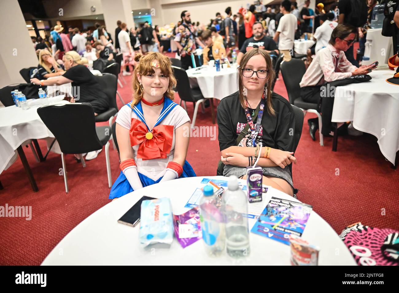Hundreds of stands and live performances, participants dressed as Anime