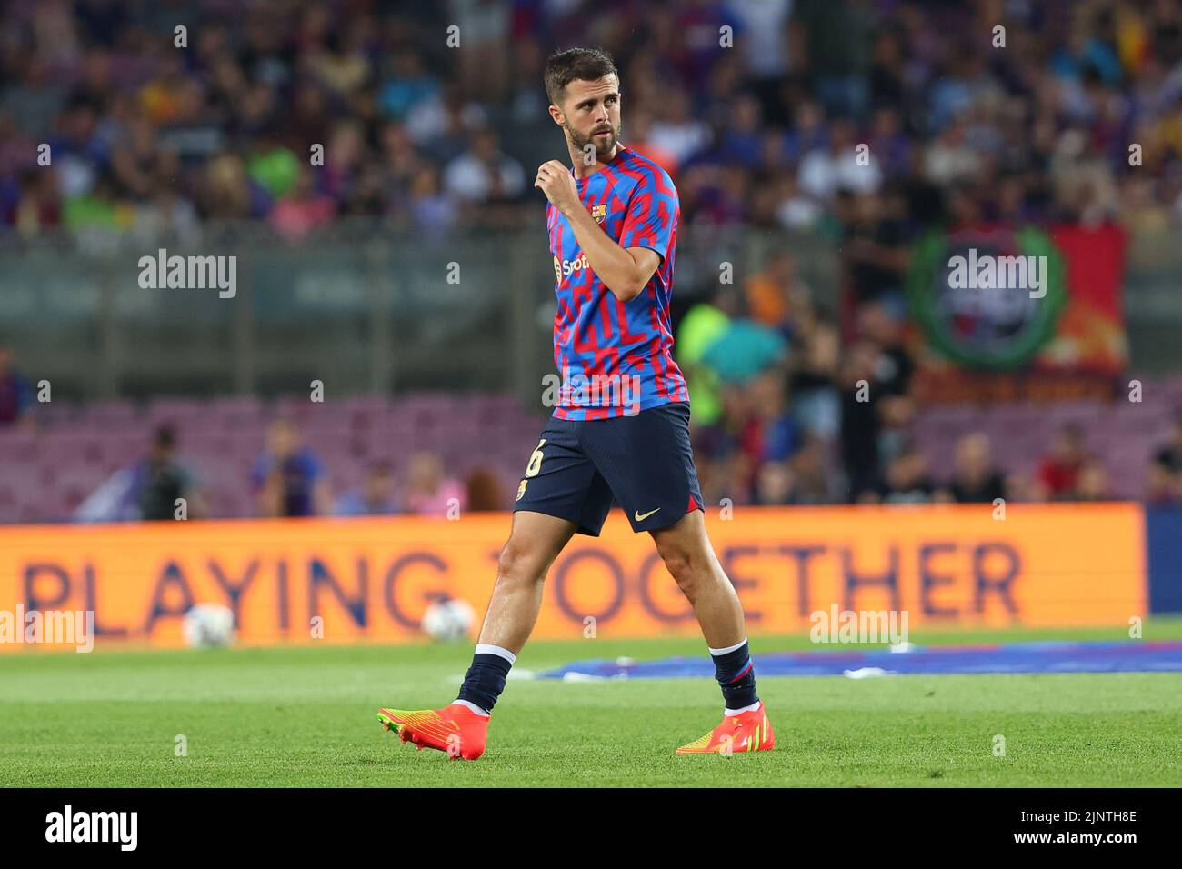 Miralem Pjanic of FC Barcelona during the Liga match between FC Barcelona and Rayo Vallecano at Spotify Camp Nou in Barcelona, Spain. Stock Photo