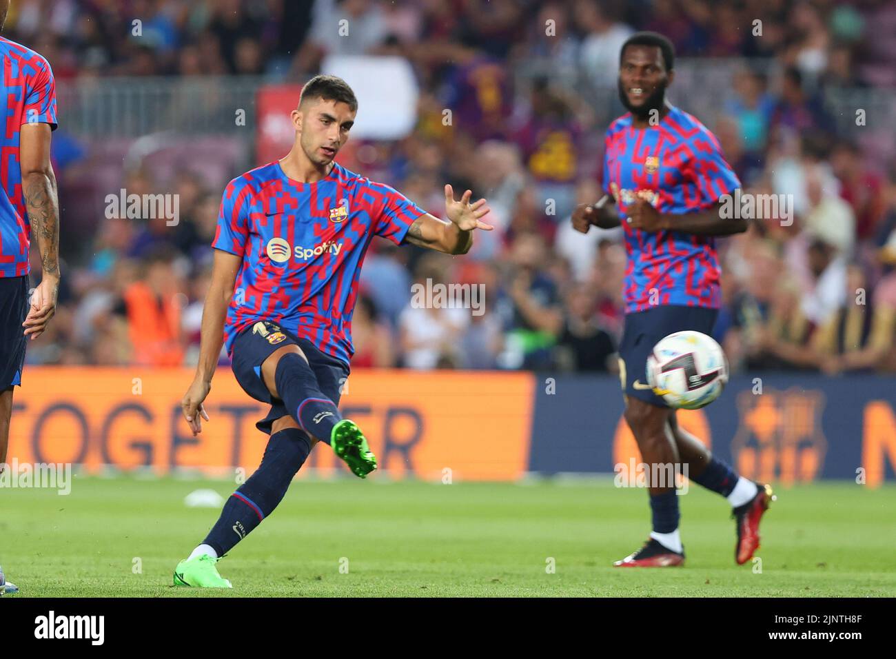Ferran Torres of FC Barcelona during the Liga match between FC Barcelona and Rayo Vallecano at Spotify Camp Nou in Barcelona, Spain. Stock Photo