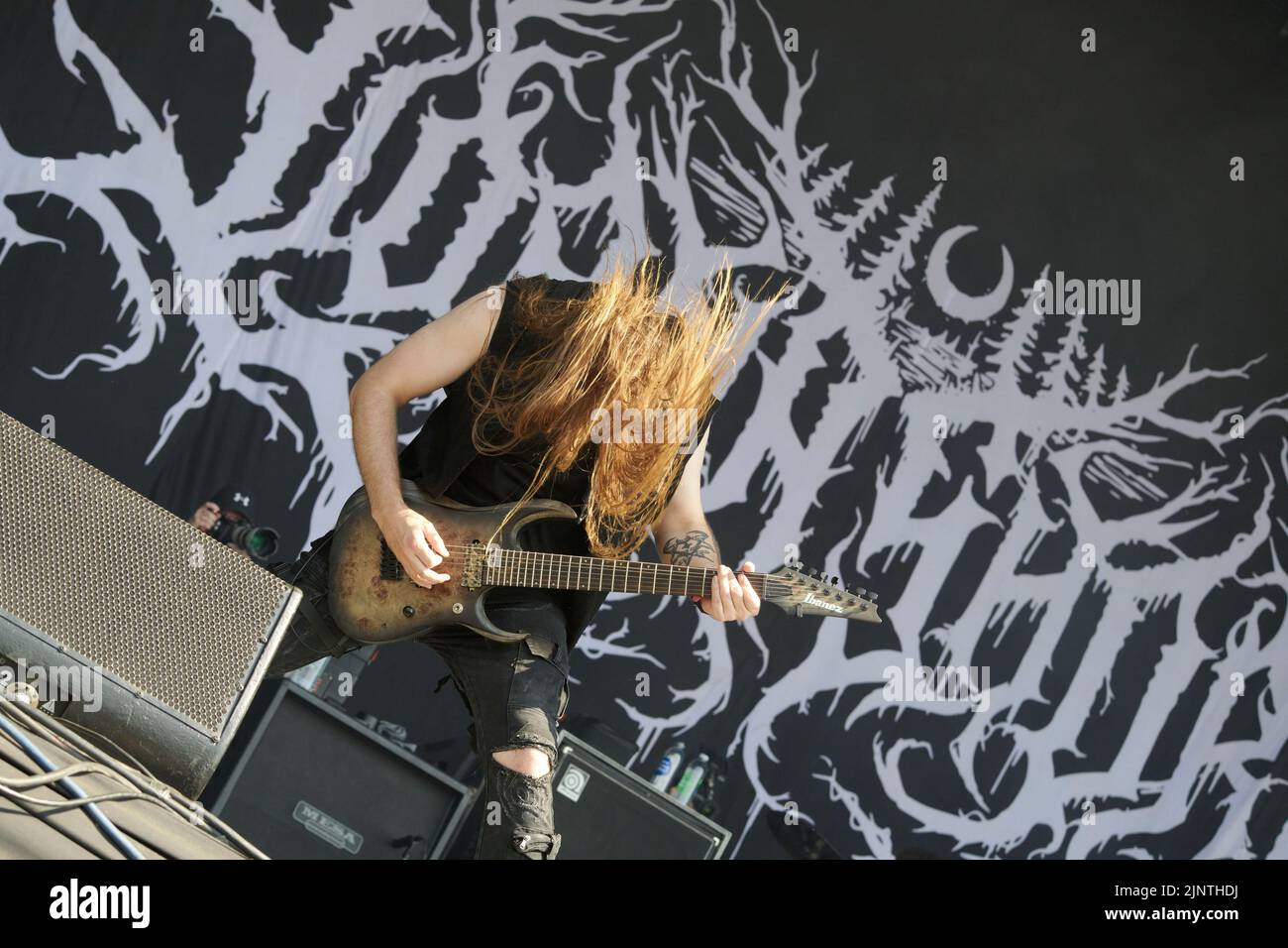 Catton Park, United Kingdom, 13 Aug, 2022, Lorna Shore performs on the Main stage at Bloodstock Open Air Festival. Credit: Will Tudor/Alamy Live News Stock Photo