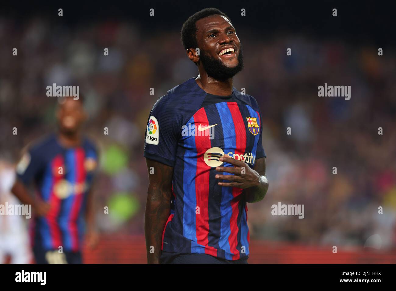 Franck Kessie of FC Barcelona during the Liga match between FC Barcelona and Rayo Vallecano at Spotify Camp Nou in Barcelona, Spain. Stock Photo