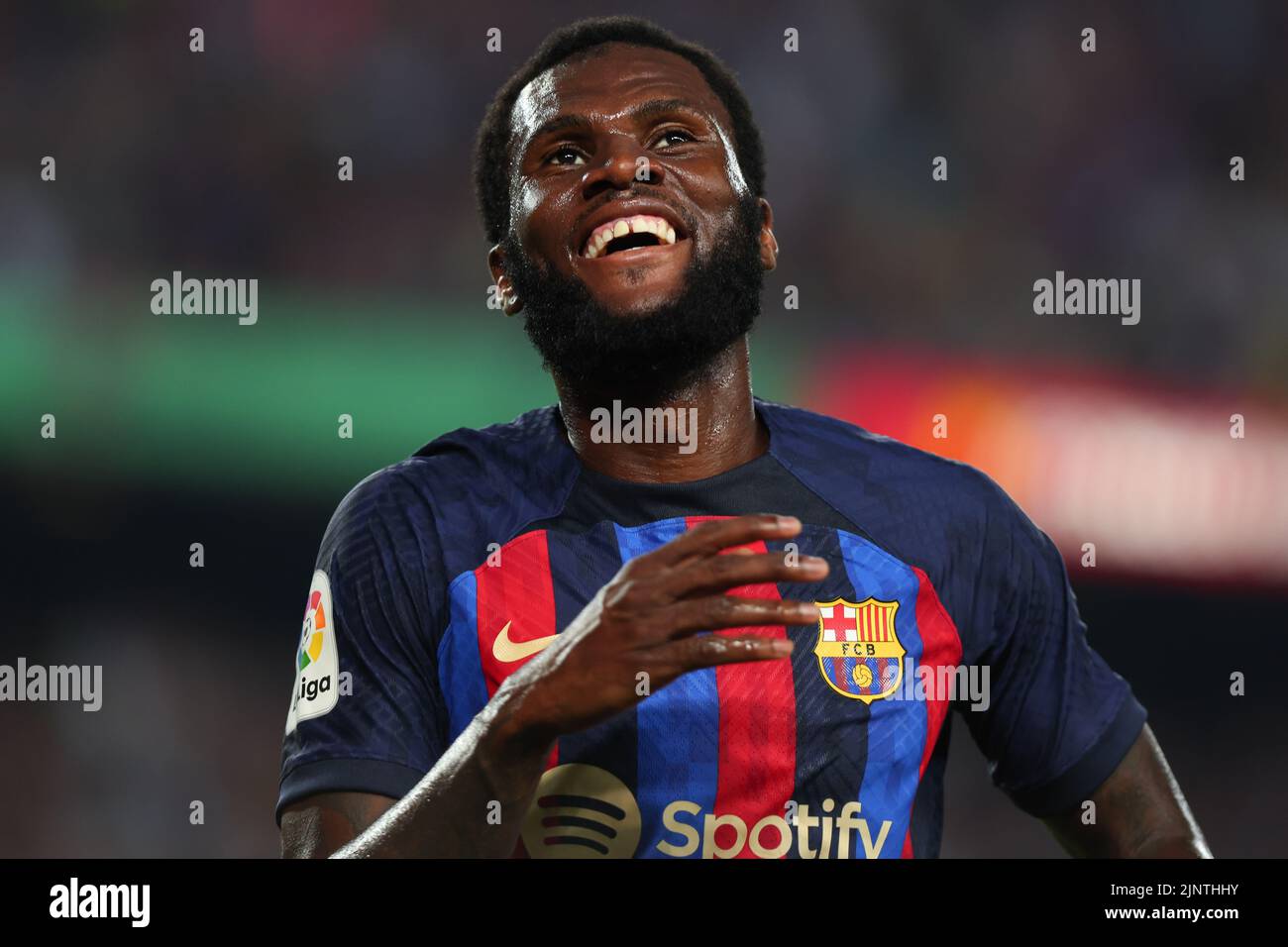 Franck Kessie of FC Barcelona during the Liga match between FC Barcelona and Rayo Vallecano at Spotify Camp Nou in Barcelona, Spain. Stock Photo
