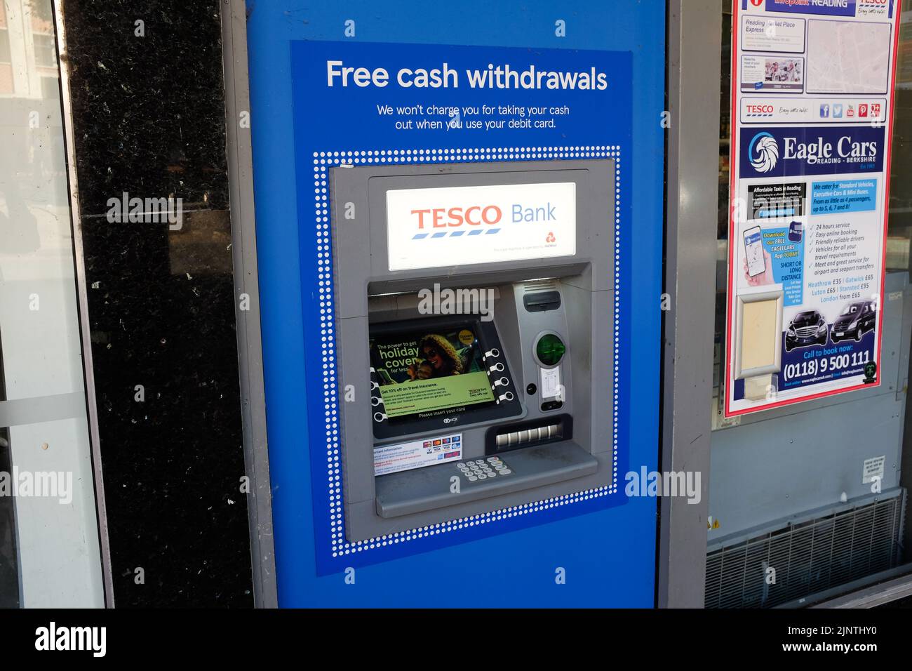 A Tesco Bank cash machine in England. Stock Photo