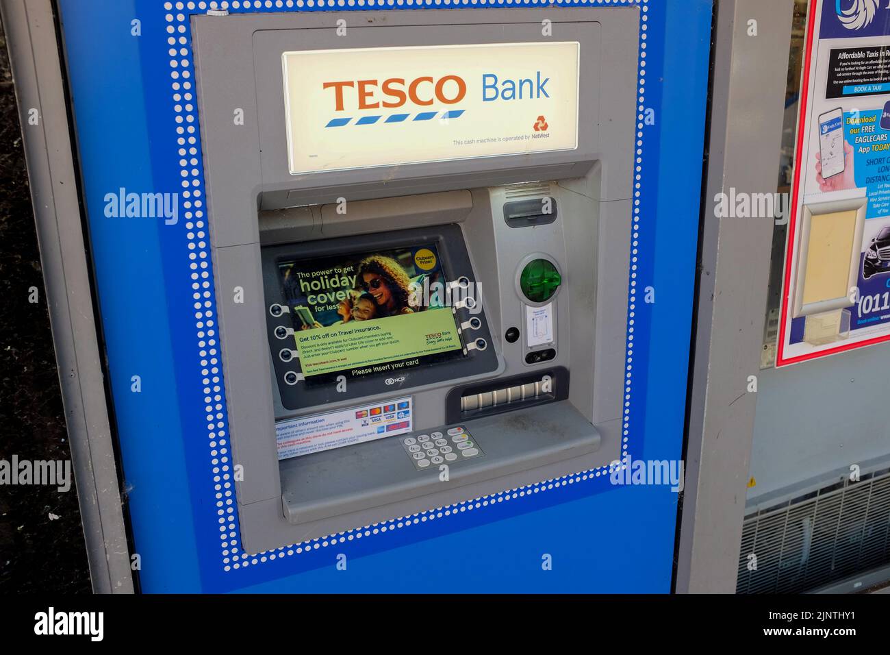 A Tesco Bank cash machine in England. Stock Photo