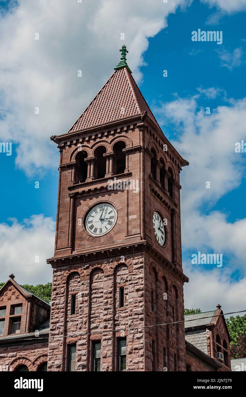 Historic Clock Tower, Jim Thorpe Pennsylvania, USA Stock Photo Alamy