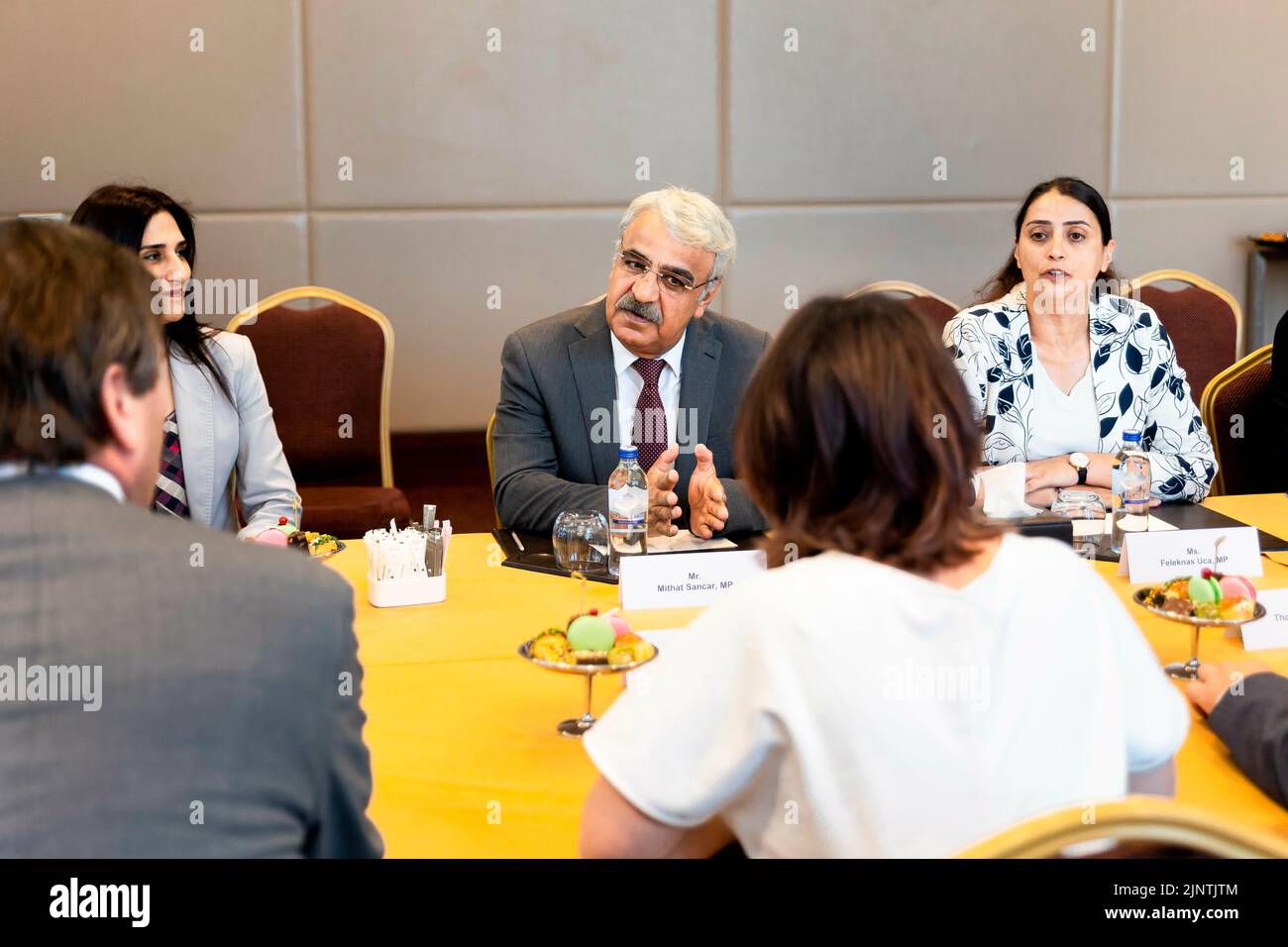 Federal Foreign Minister Annalena Baerbock meets the co-chair of the Turkish party HDP, withhat Sancar for talks in Ankara, July 30, 2022. Copyright: Leon Kuegeler/photothek.de Stock Photo