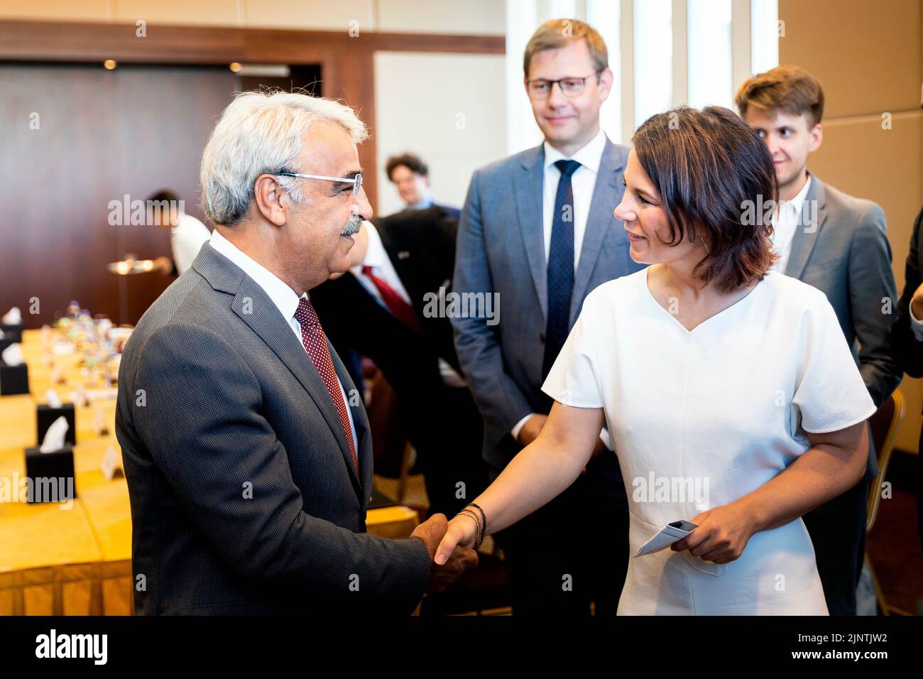 Federal Foreign Minister Annalena Baerbock meets the co-chair of the Turkish party HDP, withhat Sancar for talks in Ankara, July 30, 2022. Copyright: Leon Kuegeler/photothek.de Stock Photo
