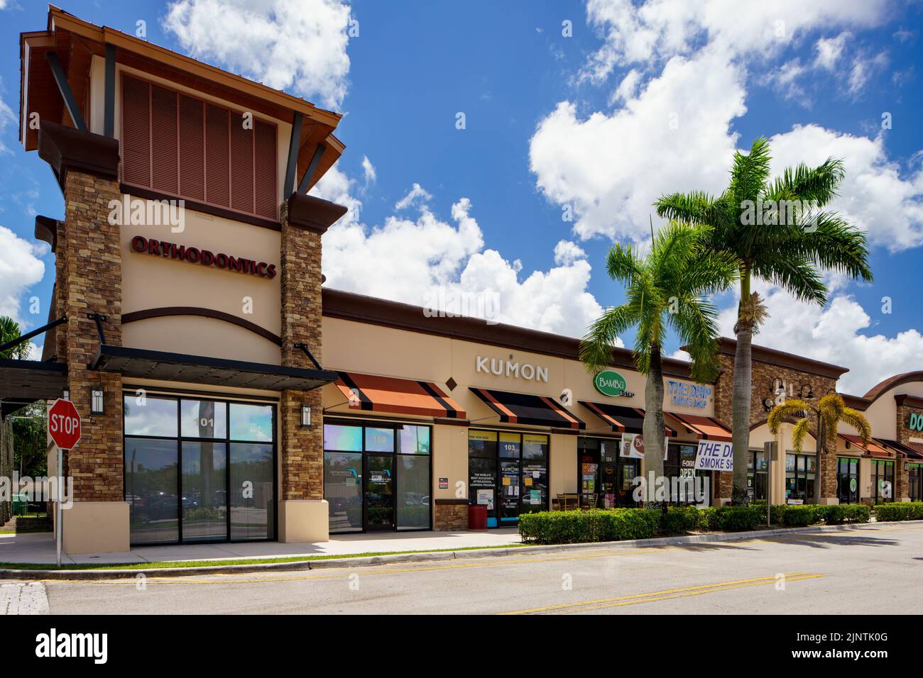 Davie FL USA July 30 2022: Businesses in Davie FL USA Stock Photo Davie FL USA July 30 2022: Businesses in Davie FL USA Stock Photo