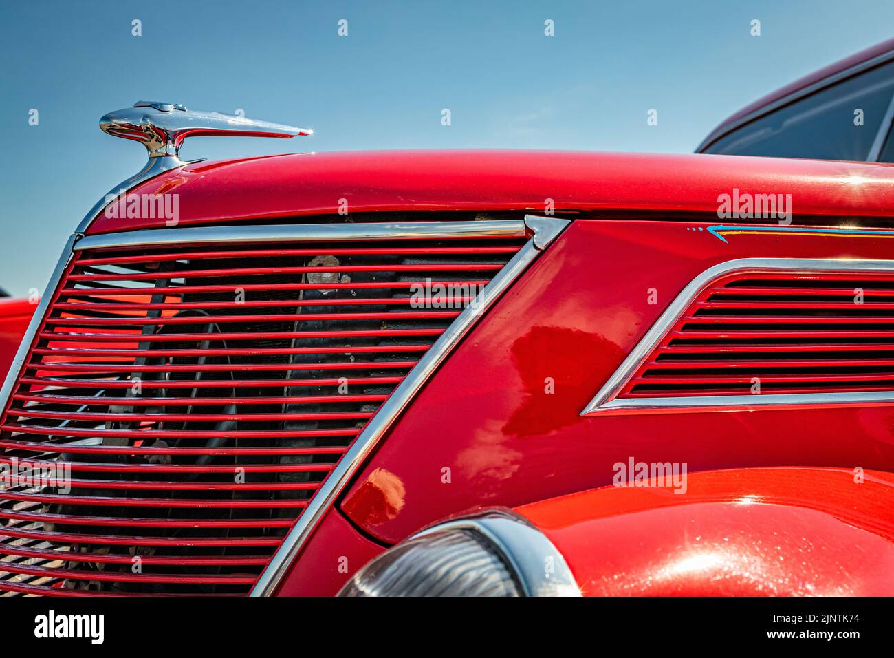 Lebanon, TN May 13, 2022 Side angle close up detail view of a 1937