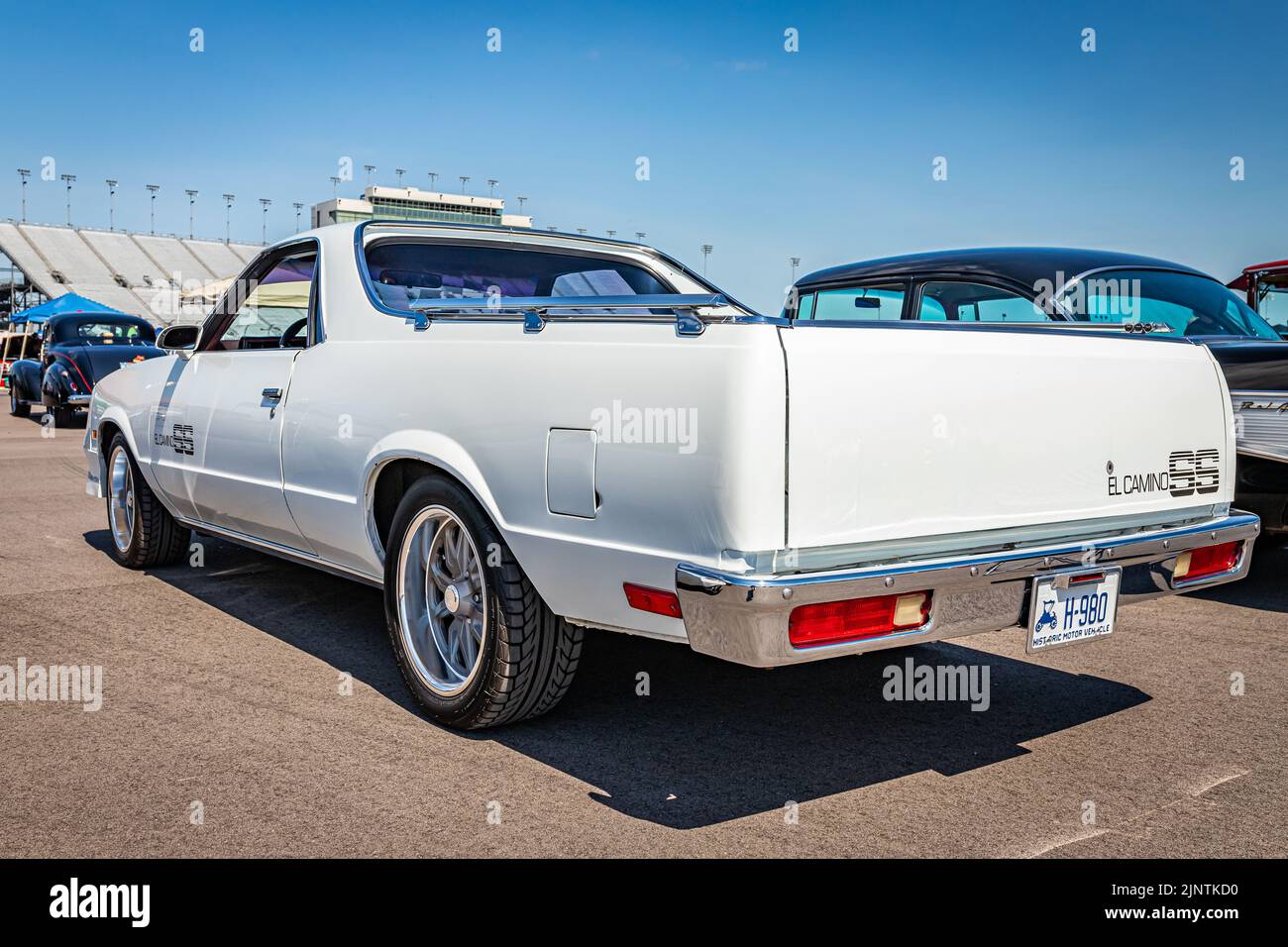 Lebanon, TN - May 13, 2022: Low perspective rear corner view of a 1986 Chevrolet  El Camino SS Pickup at a local car show Stock Photo - Alamy