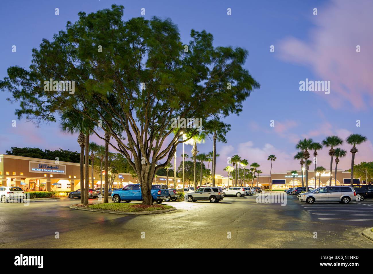 Coral Springs, FL, USA August 7, 2022 Shops at RK Coral Palm Plaza