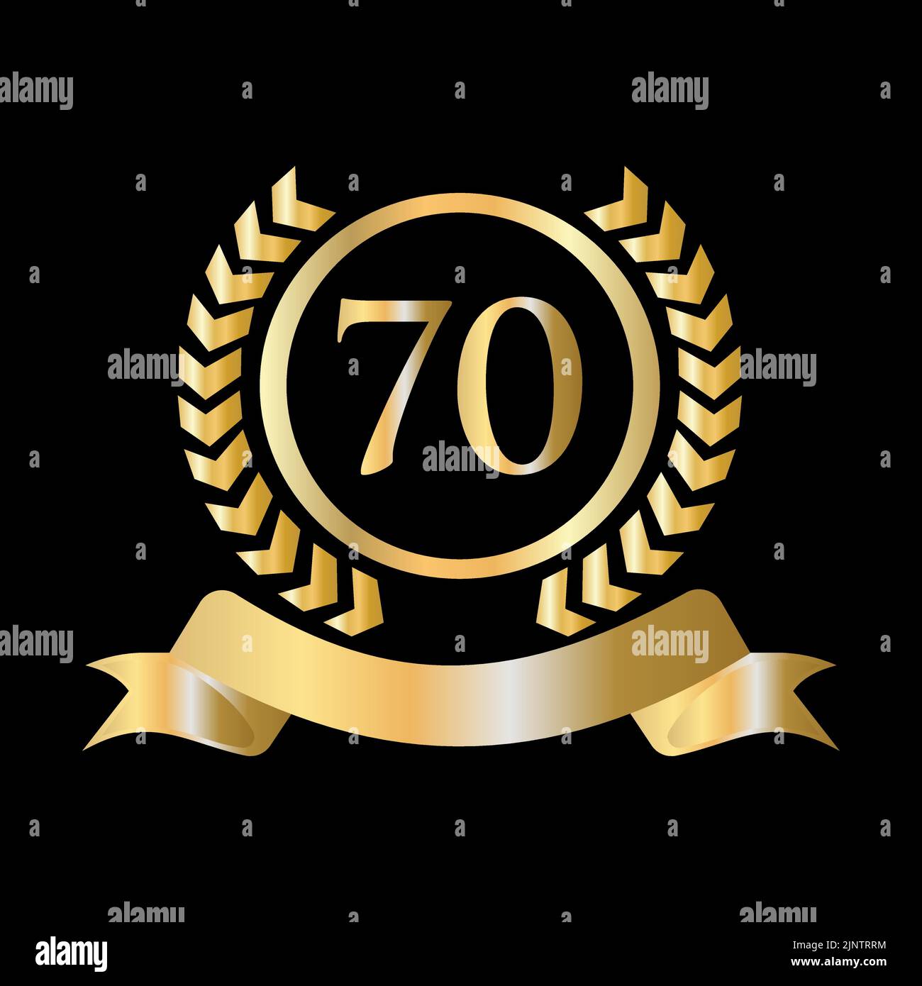 Template 70 years anniversary vector hi-res stock photography and