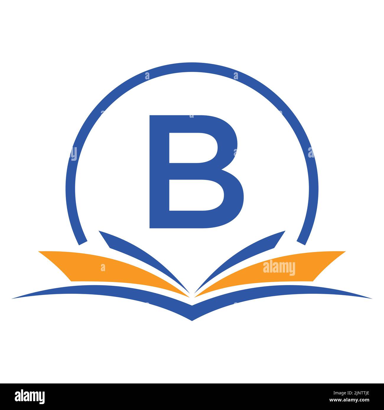 Letter B Education Logo Book Concept. Training Career Sign, University, Academy Graduation Logo Template Design Stock Vector