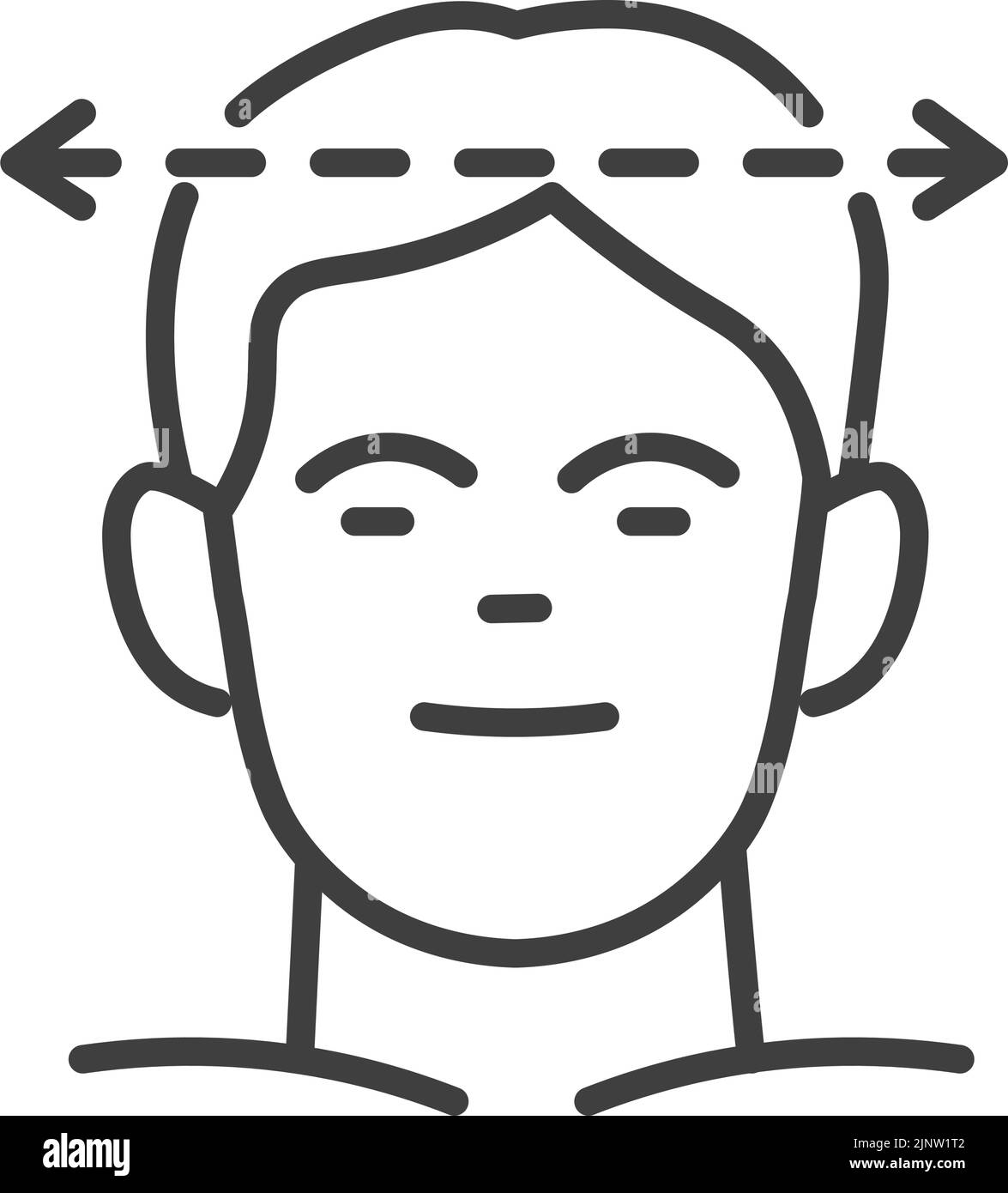 Dimensions and measurements of men head vector Stock Vector Image & Art