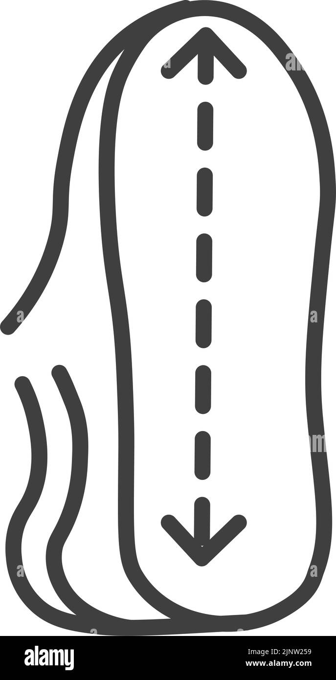 Dimensions of shoes sole, measurement size chart Stock Vector Image