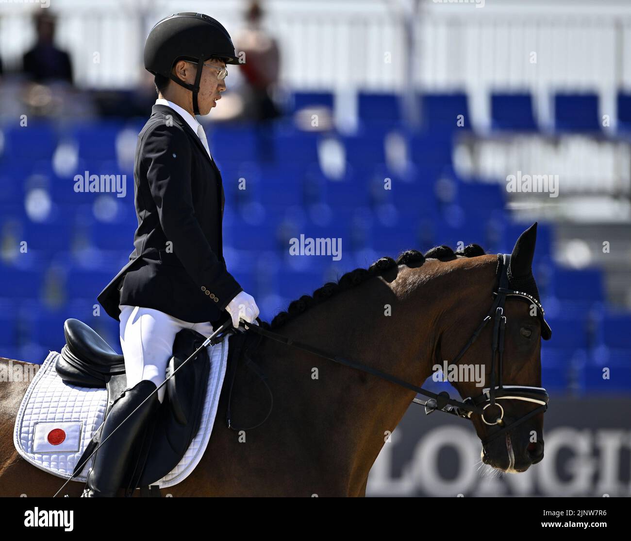 Herning, Denmark. 13th Aug, 2022. World Equestrian Games.Sho Inaba (JPN) riding EXCLUSIVE during the FEI Para Dressage Team championships - Grade III. Credit: Sport In Pictures/Alamy Live News Stock Photo