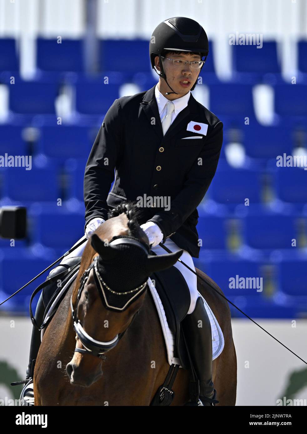 Herning, Denmark. 13th Aug, 2022. World Equestrian Games.Sho Inaba (JPN) riding EXCLUSIVE during the FEI Para Dressage Team championships - Grade III. Credit: Sport In Pictures/Alamy Live News Stock Photo