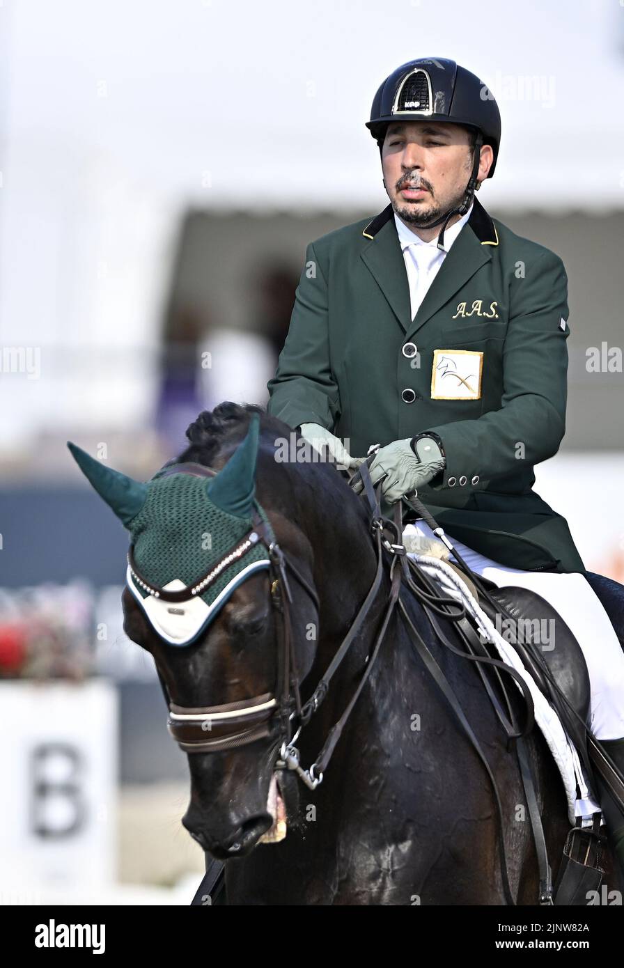 Herning, Denmark. 13th Aug, 2022. World Equestrian Games.Ahmed Sharbatly (KSA) riding WESTENWIND during the FEI Para Dressage Team championships - Grade III. Credit: Sport In Pictures/Alamy Live News Stock Photo