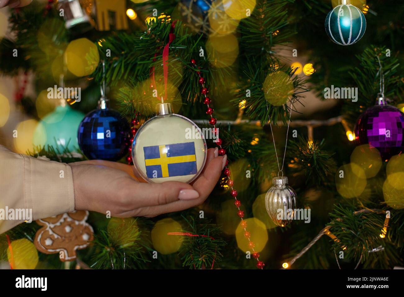 Christmas tree decoration sweden hi-res stock photography and ...
