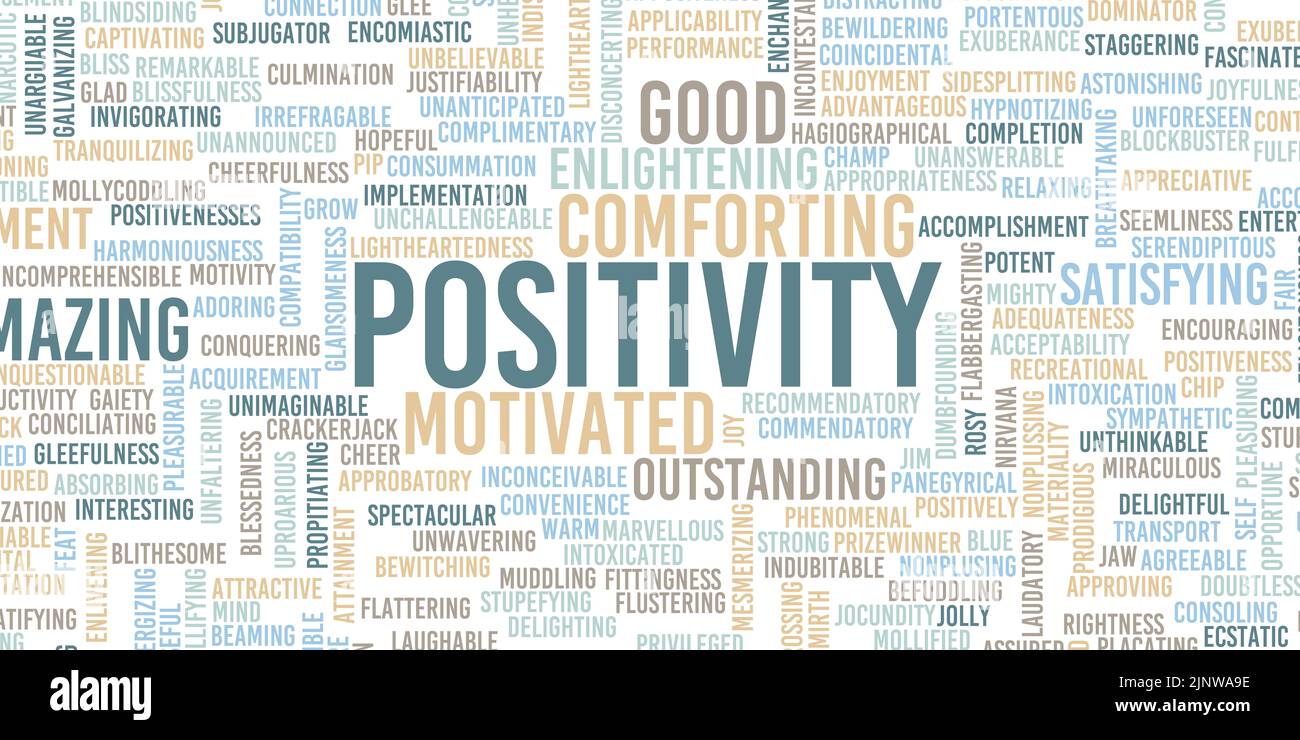 Think Positive or Thinking as an Optimist Stock Photo
