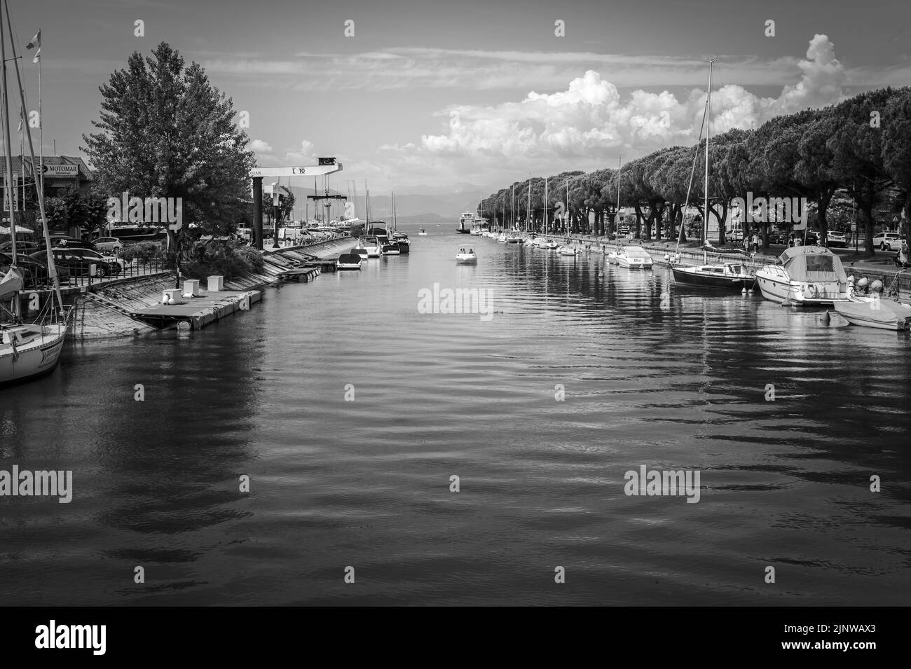 Peschiera del Garda - charming village in beautiful lake Lago di Garda – Verona Province – Veneto region – northern Italy, Stock Photo